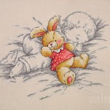 Схема вышивки «малыш и заяц»