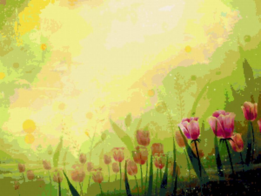 тюльпаны - поле, тюльпаны, цветы - предпросмотр