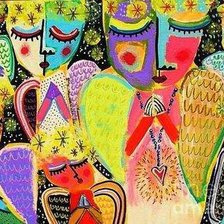 Схема вышивки «ангелы»