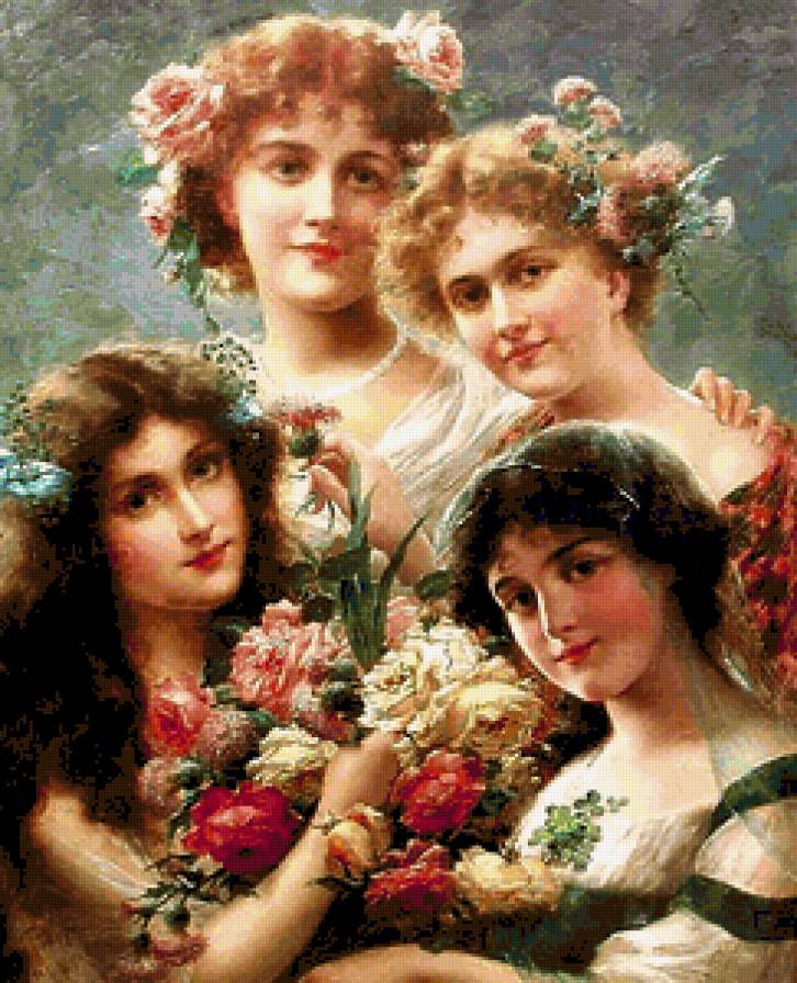 красота женщины - портрет, живопись, красота женщины, женщина, девушка, картина - предпросмотр