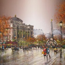 Схема вышивки «Театр Шатле»