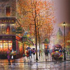 Схема вышивки «Париж вечером»