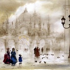 Схема вышивки «Городской пейзаж»