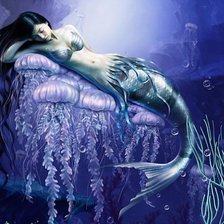 Схема вышивки «русалка»