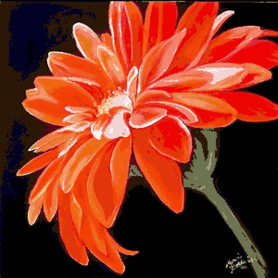 гербера - герберы, флора, цветы, гербера, панно, подушки, подушка - предпросмотр