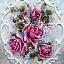 Схема вышивки «Панно с розами»