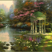 Схема вышивки «Картина Томаса Кинкейда - Беседка»