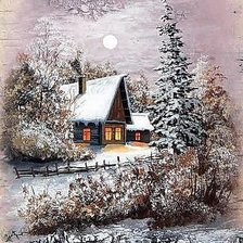 Схема вышивки «Избушка»