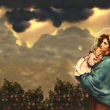 Схема вышивки «мадоната на Феручи»