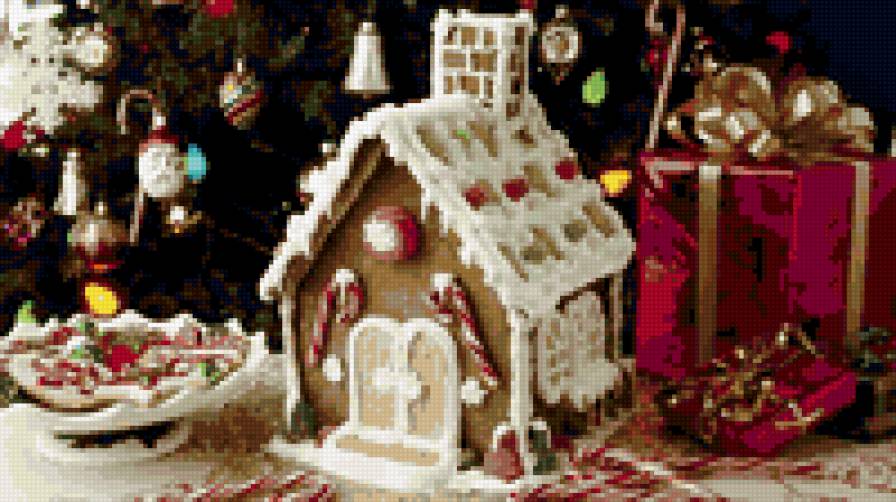 Пряничный домик - новый год - предпросмотр