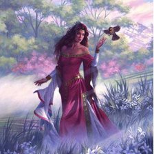 Схема вышивки «девушка»