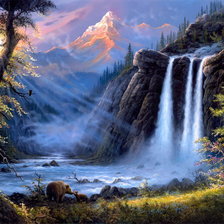 Схема вышивки «водопад»