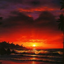 Схема вышивки «закат»