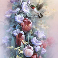 Схема вышивки «птички и цветы»