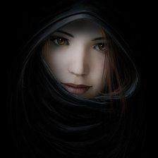 Схема вышивки «Девушка в черном»