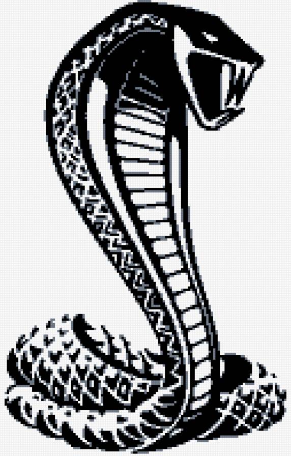 кобра - кобра, змея, монохром - предпросмотр