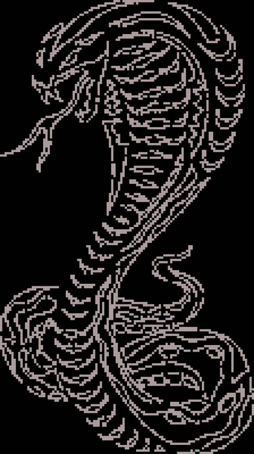 кобра - змея, кобра, монохром - предпросмотр