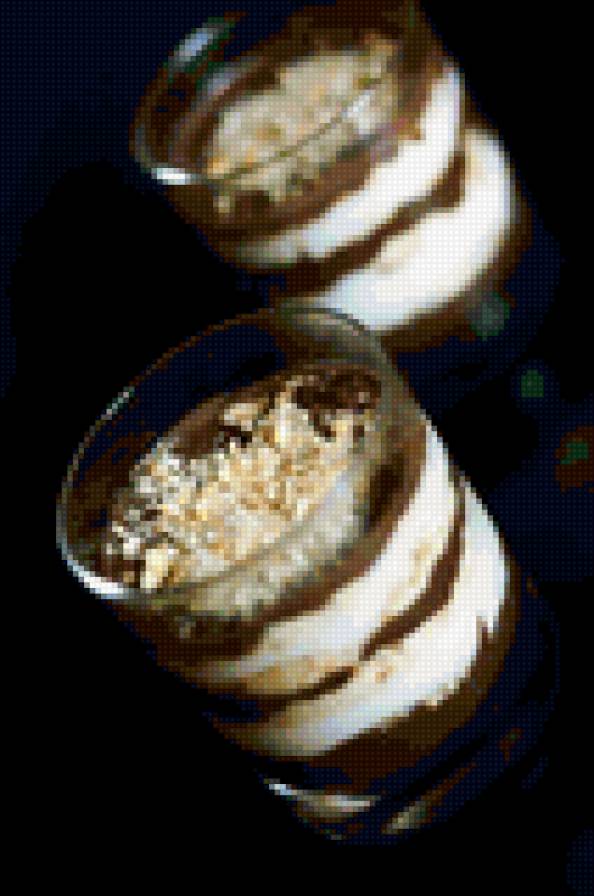 шоколадно-ванильный пудинг - сладости - предпросмотр