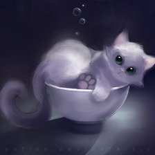 Схема вышивки «кот»