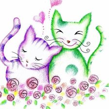 Схема вышивки «Влюбленные»