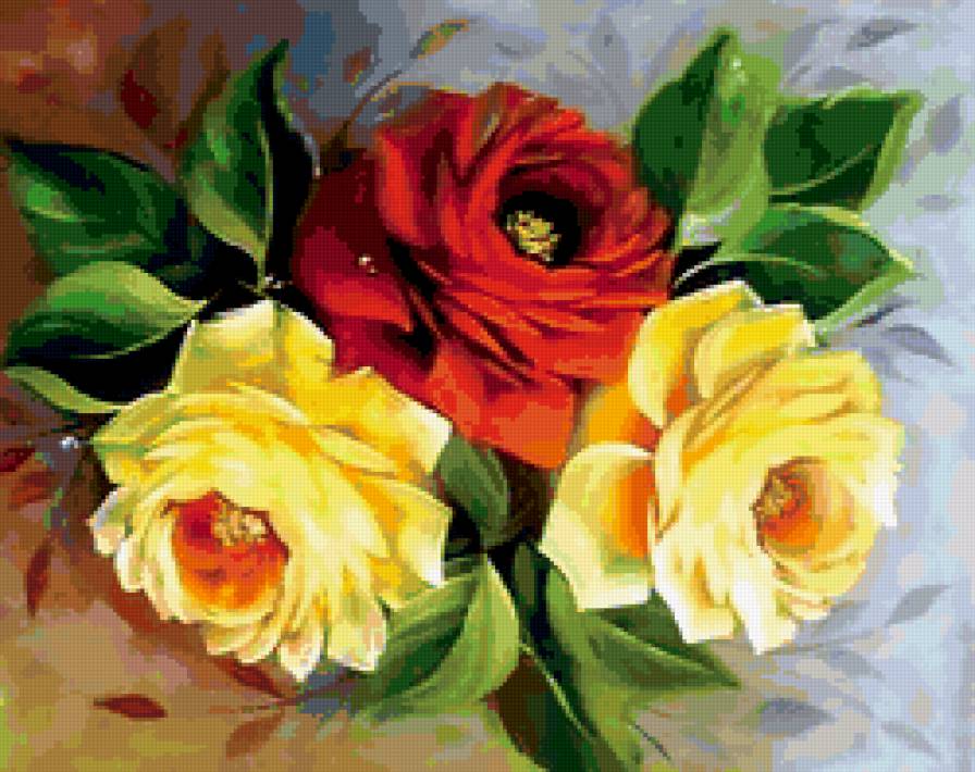 цветы - природа, романтика, букет, цветы, натюрморт,  - предпросмотр