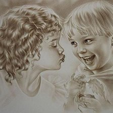 Схема вышивки «Детский поцелуй»