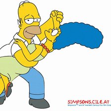 Схема вышивки «пара симпсоны»