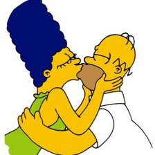 Схема вышивки «пара симпсоны»