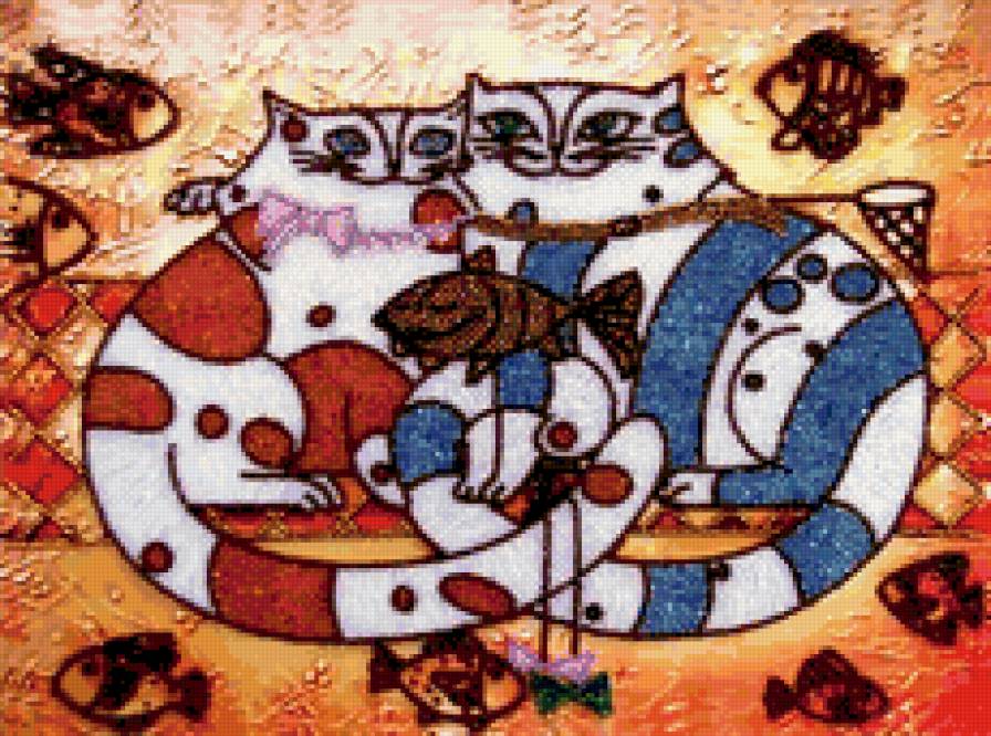 кошачья идиллия - любовь..., кошки - предпросмотр