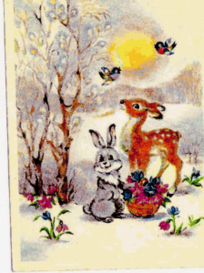 Открытка - ретро - предпросмотр