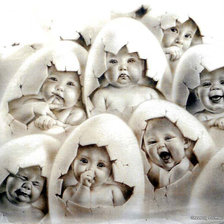 Схема вышивки «малыши»