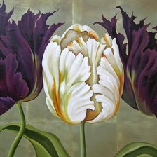 Схема вышивки «Тюльпаны»