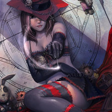 Схема вышивки «девушка»