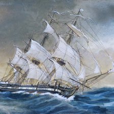 Схема вышивки «парусник»