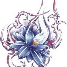 Тату. Лотос