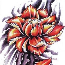 Схема вышивки «Тату. Пион»