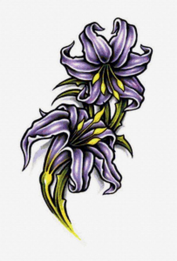 Тату. Лилия - цветок, тату, рисунок, цветы, лилия - предпросмотр