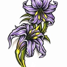 Схема вышивки «Тату. Лилия»