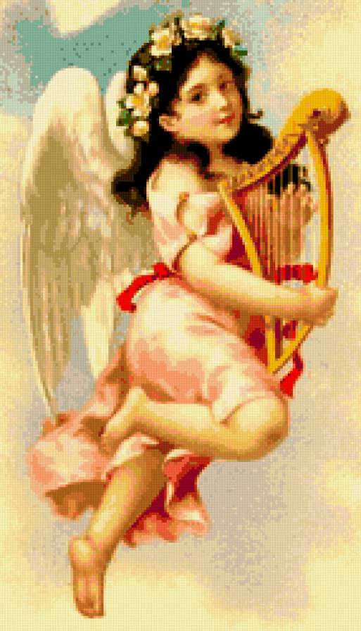 Ангел и лира - религия, дитя, ангел - предпросмотр