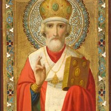 Схема вышивки «Икона Святой Николай Чудотворец»