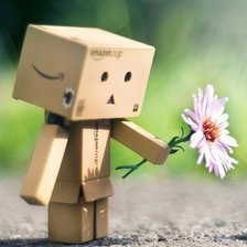 Схема вышивки «Данбо с цветочком»