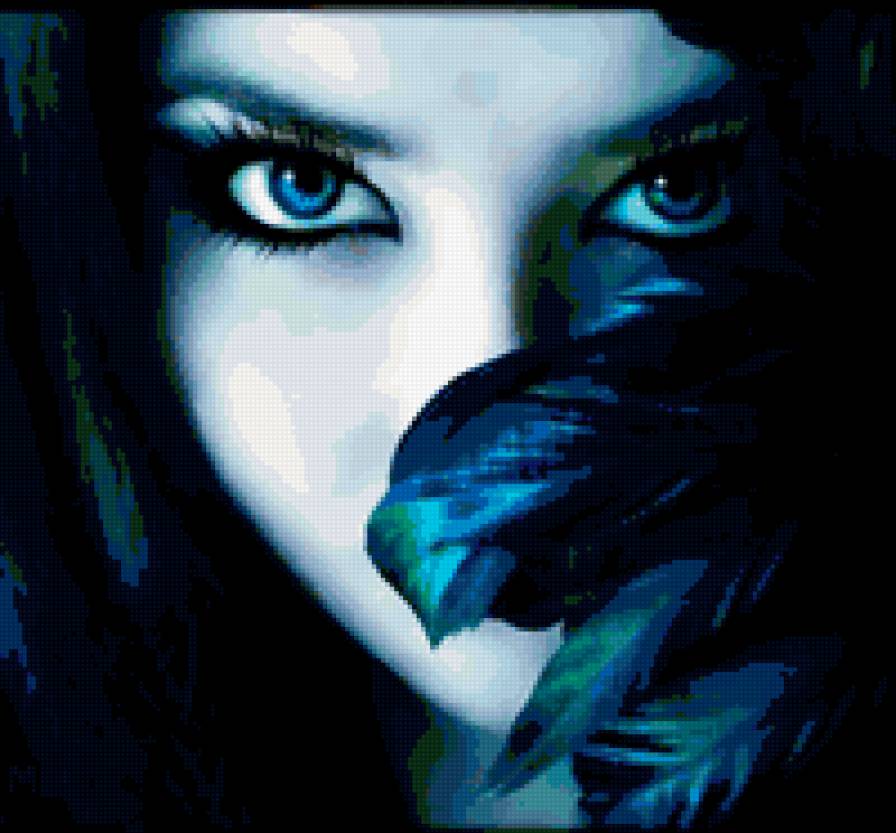 Девушка с голубыми глазами - предпросмотр