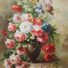 Схема вышивки «Букет роз»