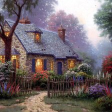 Схема вышивки «домик»