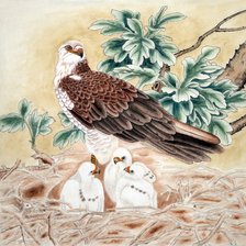 Схема вышивки «Китайская живопись - ''орлы''»