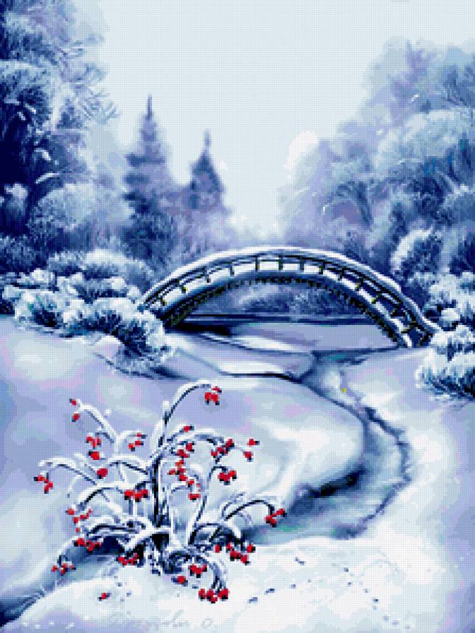 Зимний пейзаж - пейзаж - предпросмотр