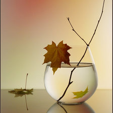 Схема вышивки «Бокал с листиком»