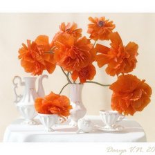 Схема вышивки «Цветы в белой вазе»