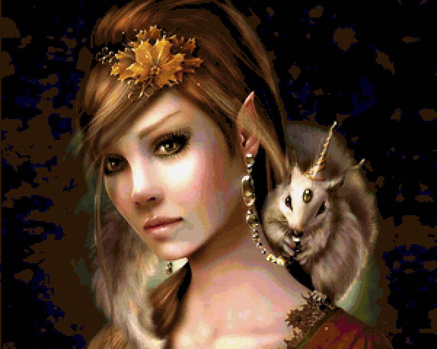 девушка - фэнтези, она, женский образ, женщина, девушка, эльф - предпросмотр