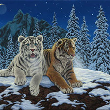 Схема вышивки «Тигрята»